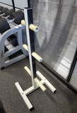 Commercial 2 inch Olympic plate rack with polyurethane sleeves
