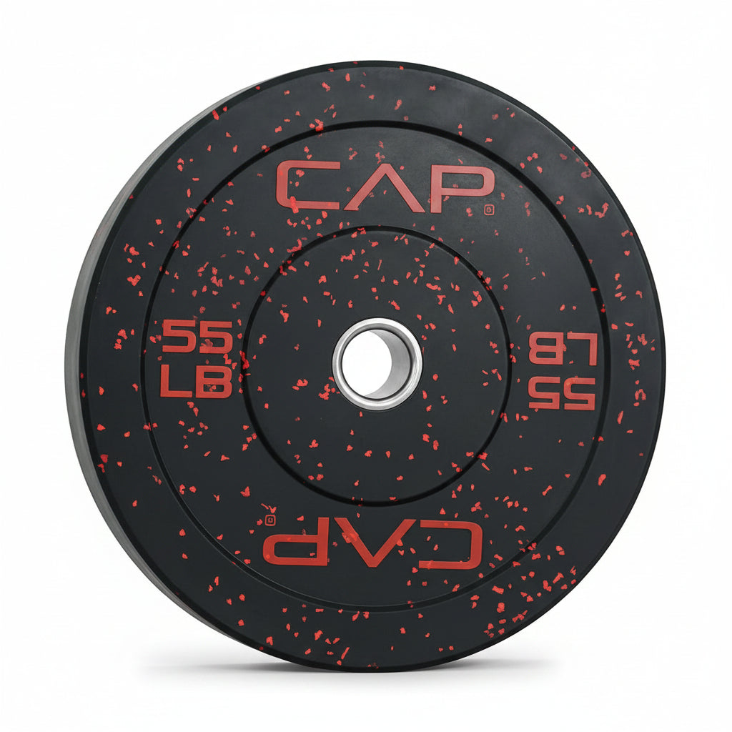 CAP Barbell 55 lb. Rubber Olympic Bumper Plate | Multiple Options/Colors
