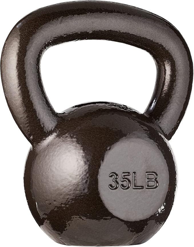 Amazon Basics 35 lb. Cast Iron Kettlebell