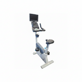 Precor UBK 615 Upright Bike with P10 Console and PVS screen front view