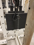 Commercial 200 lb weight stack included on Body Masters CM 290 cable column
