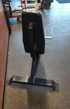 Body Masters commercial upright bench with adjustable seat and foot peg