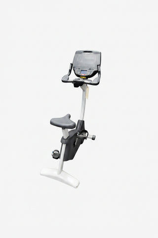 
Cybex 770C showing LED console, contact heart rate grips, and eddy current resistance system