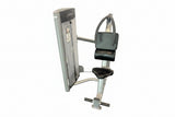Life Fitness Hammer Strength Select Ab Crunch machine showing the ergonomic seat and handles
