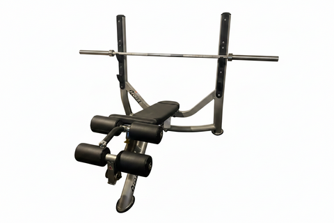 HOIST CF-3177-A Olympic Decline Bench front view with leg rollers