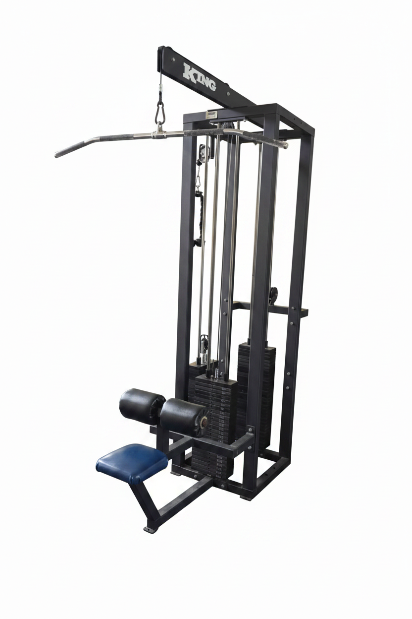 King Fitness 3-Station – Lat Pulldown, Low Row, Tricep Press