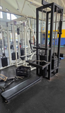 King Fitness Low Row station with 250 lb stack for mid-back training on 3-station unit