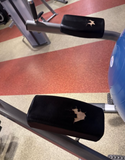 Thick padded arm rests and handles on Life Fitness LSR leg raise station