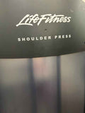 Durable protective plastic shell and weight stack shroud for the Life Fitness Signature Series Shoulder Press FZSP.