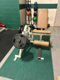 Magnum commercial leg extension with thick black upholstery
