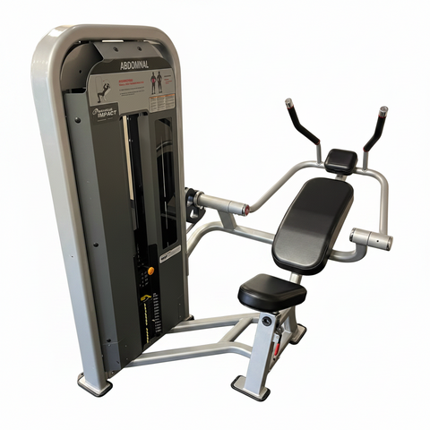 Nautilus Impact Series Abdominal machine 9NA-S6301 front view with 360 lb weight stack, commercial grade