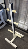 Olympic Plate Tree with 6 pegs and white frame for 2 inch plates, Lancaster PA