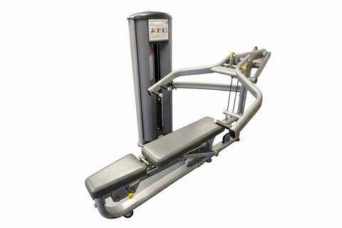 Front view of the Paramount FS-54 Multi-Press showing the selectorized weight stack and adjustable pressing arm for versatile upper body training.