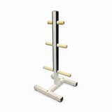 Heavy-duty plate storage tree with bolt-down base