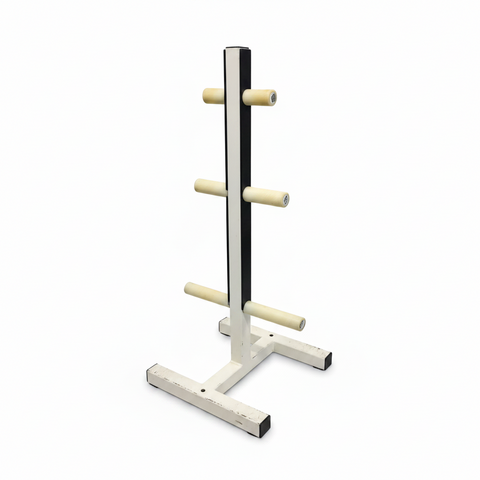 Heavy-duty plate storage tree with bolt-down base