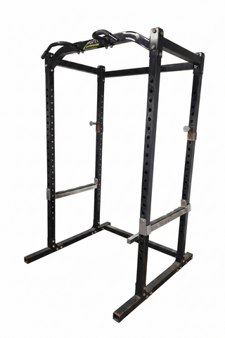 Powertec Power Rack with dip handle attachments, 1,000 lb capacity, heavy-duty construction