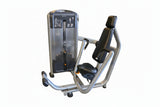 Side view of the Precor Discovery Series Chest Press DSL0404 commercial selectorized machine showing the heavy-duty steel frame.