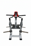 Precor Discovery Series Seated Row chest pad and large footplate stability