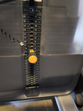 Close-up of the 240 lb pin-select weight stack 