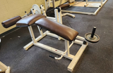 Olympic plate loading horns on ProMaxima iso-lateral prone leg curl