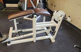 Side profile of ProMaxima prone leg curl showing 60 inch length and 34 inch height