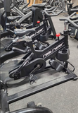 Real Ryder ABF8 console showing RPM, time, distance, calories, watts metrics