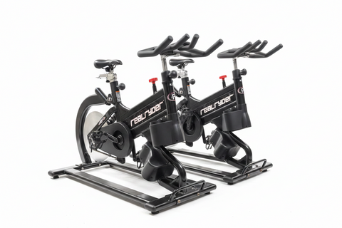 Real Ryder ABF8 Indoor Group Cycling Bike with patented articulating frame and console, Lancaster PA