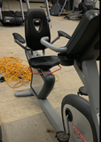 Star Trac Recumbent Bike adjustable seat with fore aft slide and lumbar back support