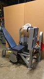 Strive S-108 commercial leg press with selectorized weight stack and adjustable back pad