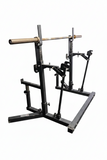 Titan Fitness R400902 Competition Squat Rack Stands with roller J-hooks and lever spotter arms, IPF-standard
