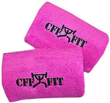 Pink kettlebell wrist guards