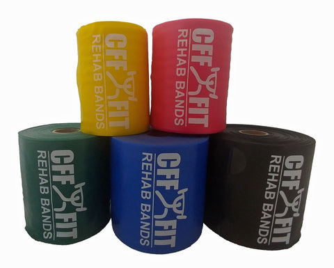 CFF Rehab Bands - Non-Latex Resistance Bands - 25 Yard Roll