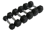CFF 22.5 lb Rubber Hex Dumbbell Pair | In Stock