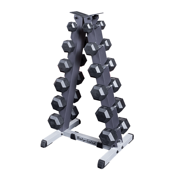 BODY SOLID 6 PAIR VERTICAL DUMBBELL RACK - GDR44
