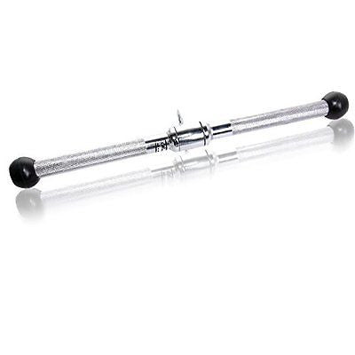 CFF 20" Straight Curl Bar w/Rubber Ends - Swivel Connector Cable Attachment