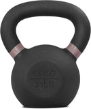 Yes4All Powder Coated Cast Iron Competition Kettlebell With Wide Handles & Flat Bottoms – 4, 6, 8, 10, 12, 14, 16, 20, 24, 32, 40kg