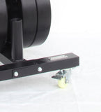 rolling Olympic bumper plate rack
